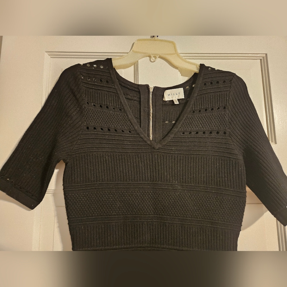 Milly Ribbed Knit LBD - Picture 2 of 5